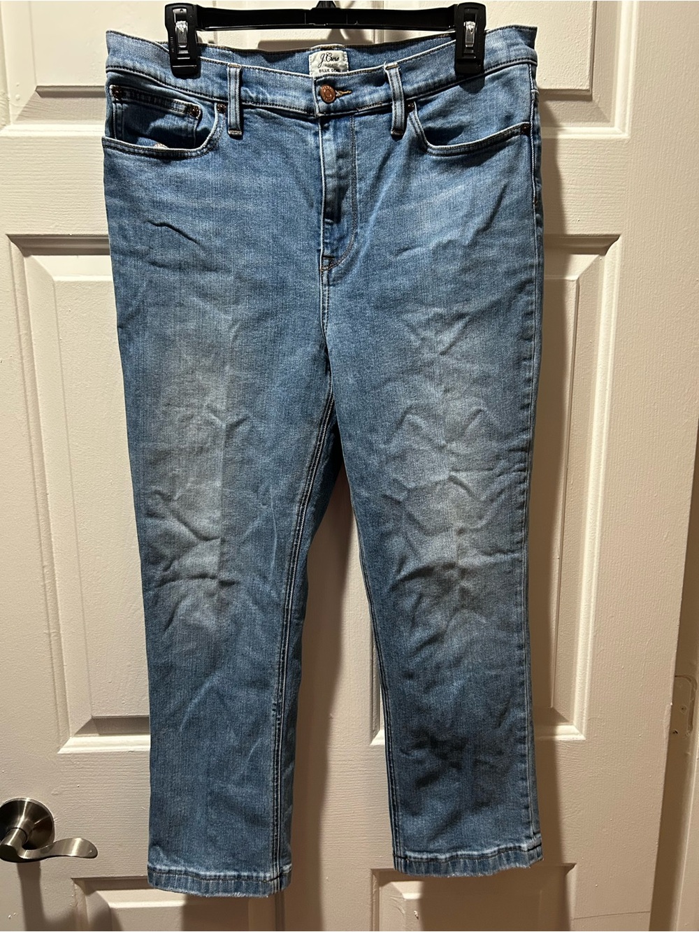 J.Crew Women's Billie Demi Boot Crop Straight Leg Jeans Size 32 Waist